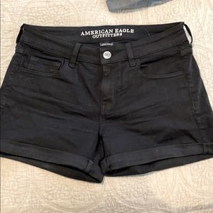 American eagle super stretch shorts black size 8